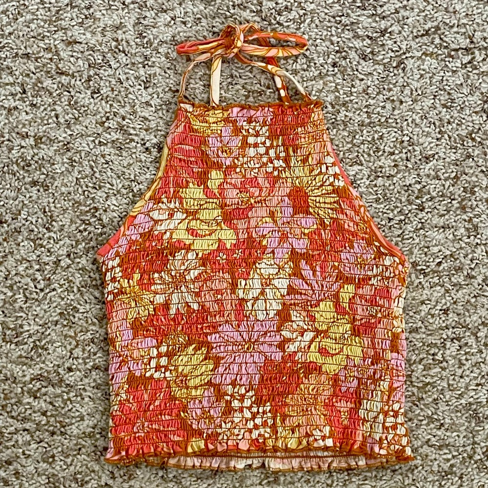 cropped billabong halter top! size XS